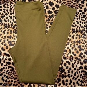 H&M Olive Green Ribbed Leggings